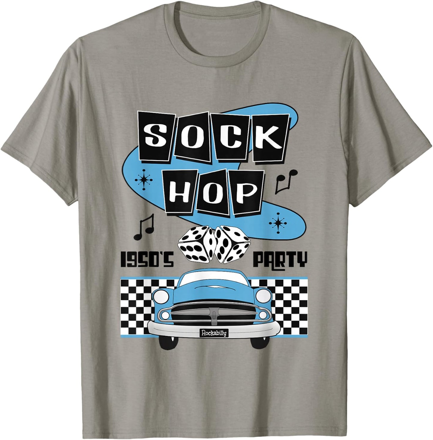 50s Sock Hop Dance Rock N Roll Shirt Rockabilly Classic Car T-Shirt - T-Shirt | Sand