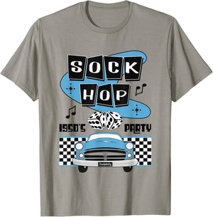 50s Sock Hop Dance Rock N Roll Shirt Rockabilly Classic Car T-Shirt - T-Shirt | Sand