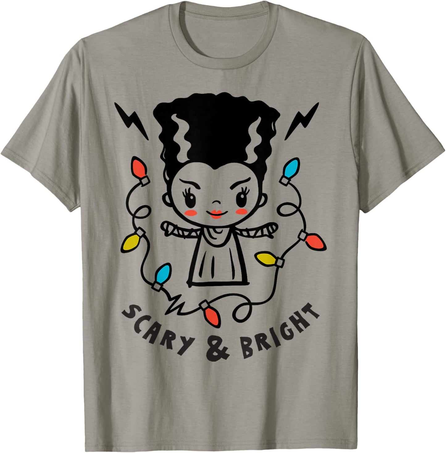 Universal Monsters Christmas Scary And Bright Bride T-Shirt - T-Shirt | Sand