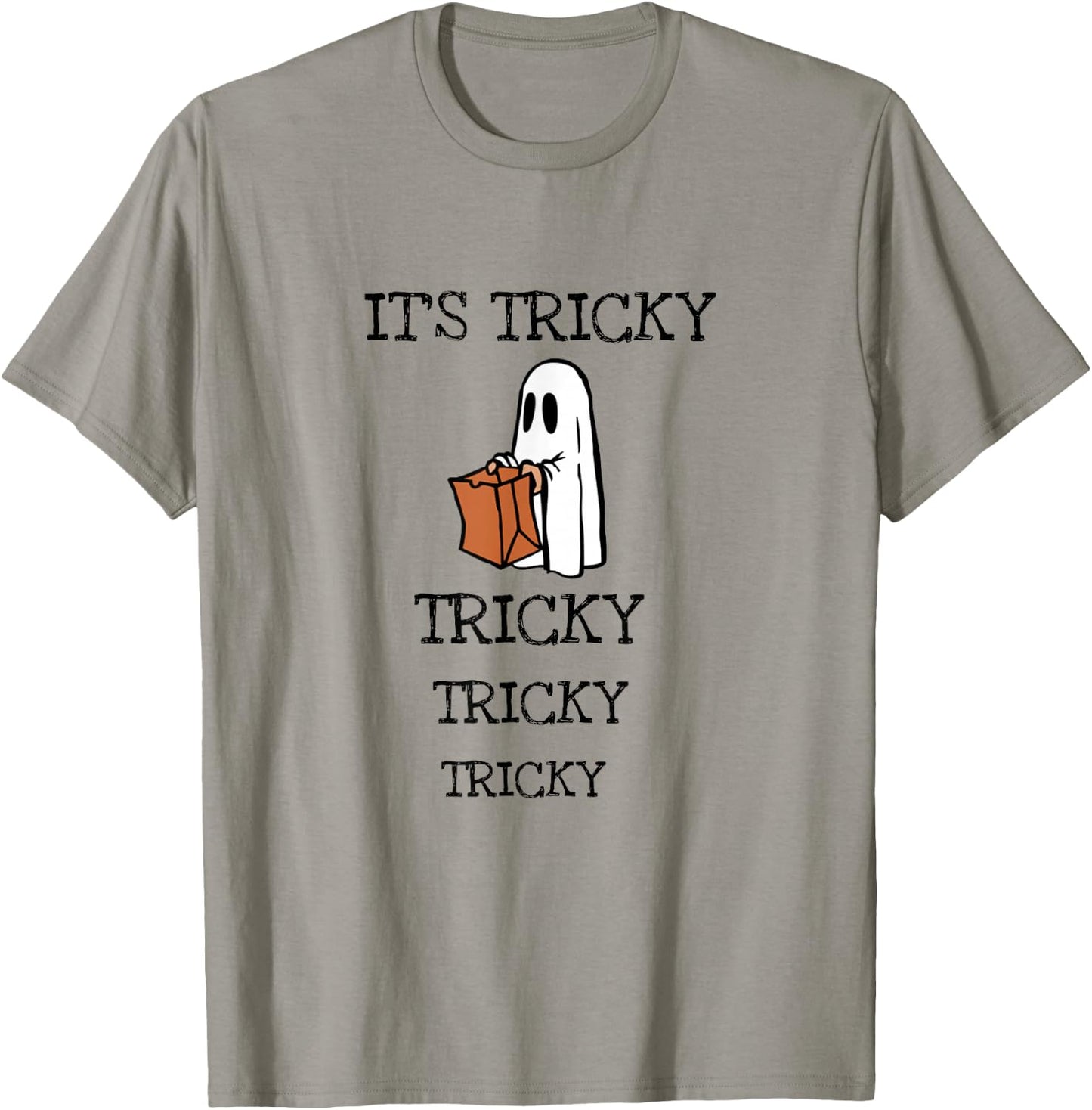 It's Tricky Tricky Ghost Halloween Funny Music T-Shirt - T-Shirt | Sand