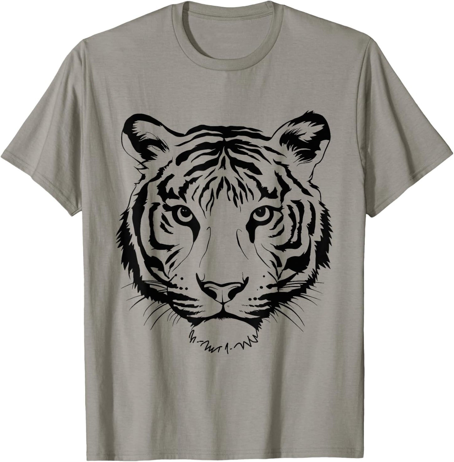 Orange Tiger Face Wild Animals Men Kids Tiger Head T-Shirt - T-Shirt | Sand