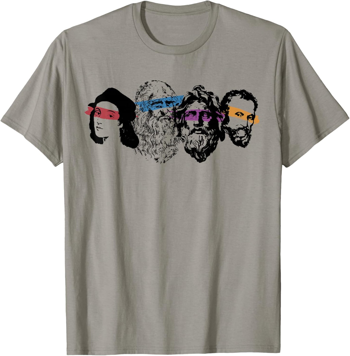 Renaissance Ninja Artist Drawing T-Shirt - T-Shirt | Sand