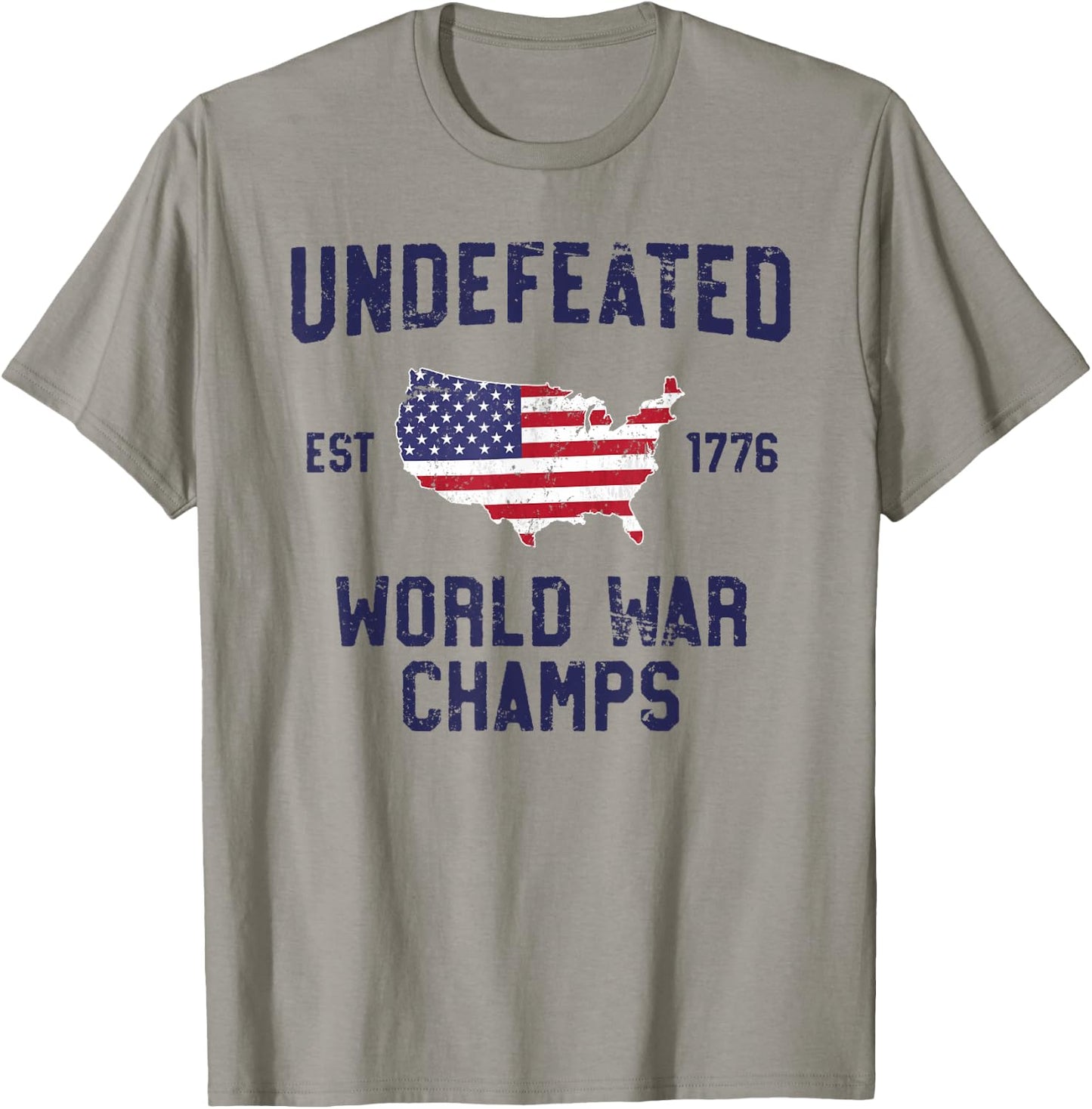 Undefeated World War Champs T Shirt 4th of July 1776 T-Shirt - T-Shirt | Sand