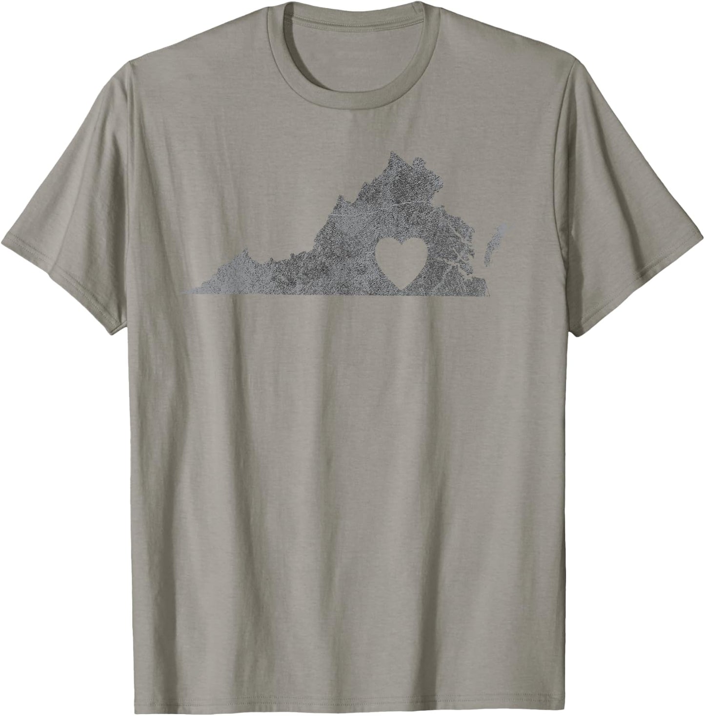 Virginia Lovers State Heart Shirt | Vintage Throwback Gift T-Shirt - T-Shirt | Sand