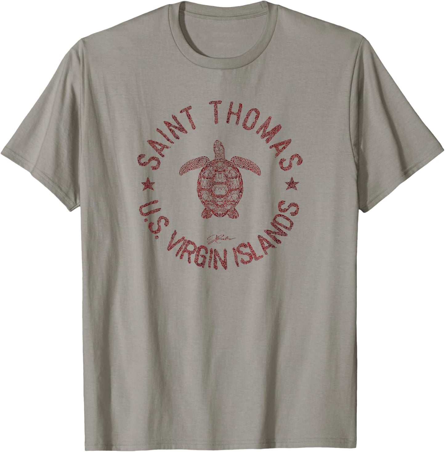 JCombs: Saint Thomas, U.S. Virgin Islands, Sea Turtle T-Shirt - T-Shirt | Sand