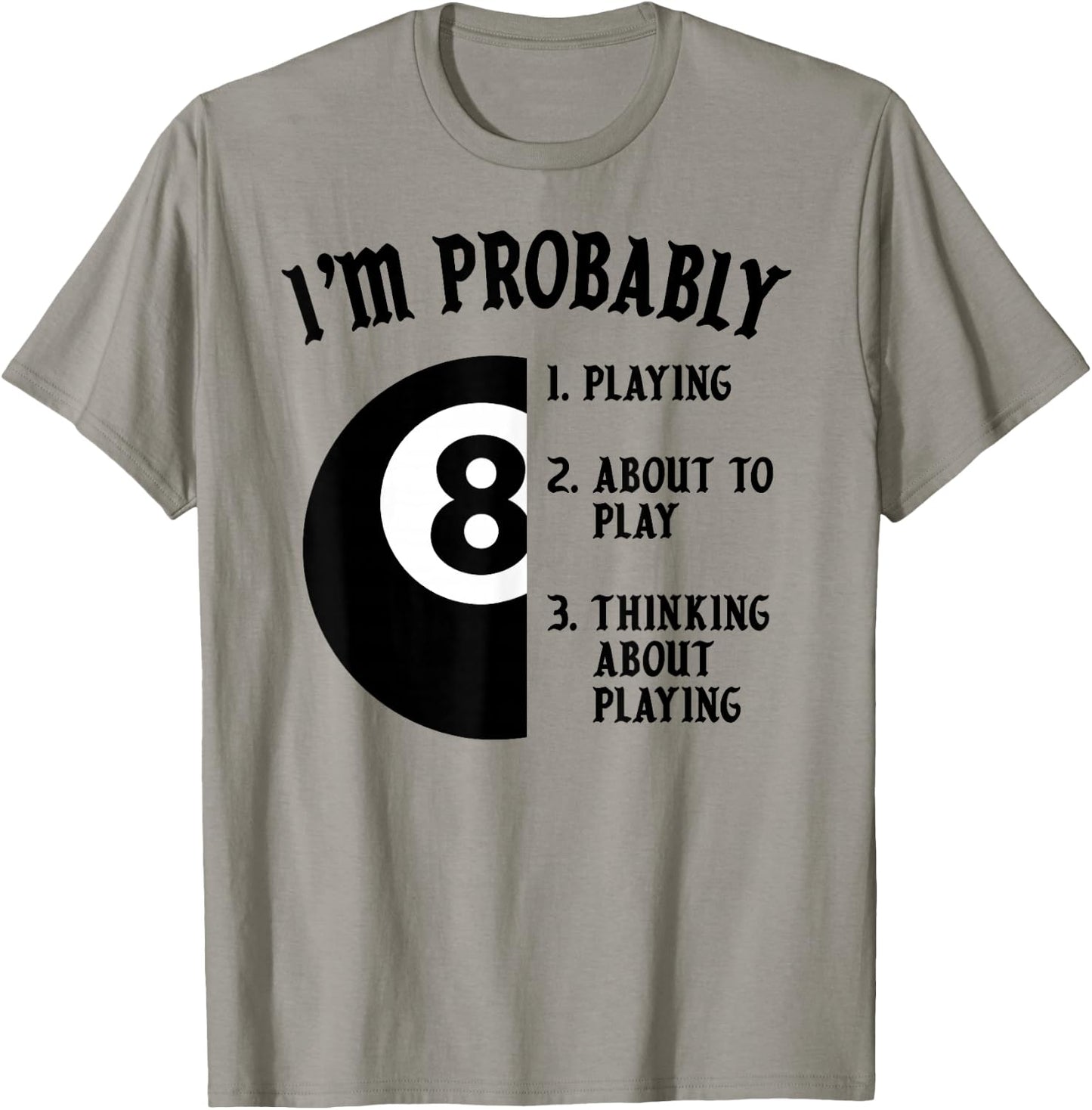 8-Ball Pool Player Billiards Novelty Gift T-Shirt - T-Shirt | Sand