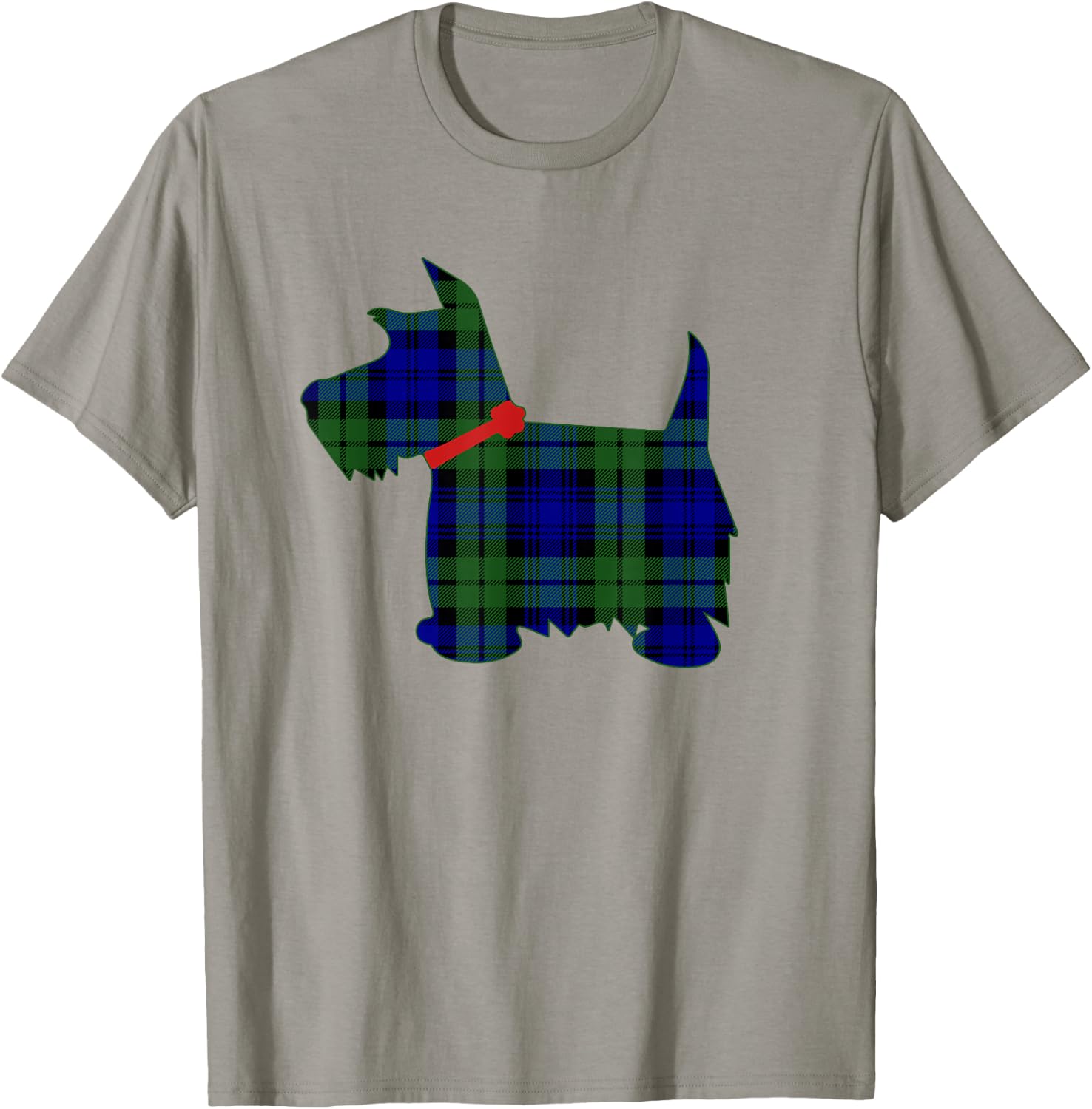 Scottie Dog T Shirt Scottish Campbell Black Watch Tartan Men Women Kids T-Shirt - T-Shirt | Sand