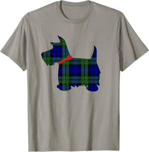 Scottie Dog T Shirt Scottish Campbell Black Watch Tartan Men Women Kids T-Shirt - T-Shirt | Sand
