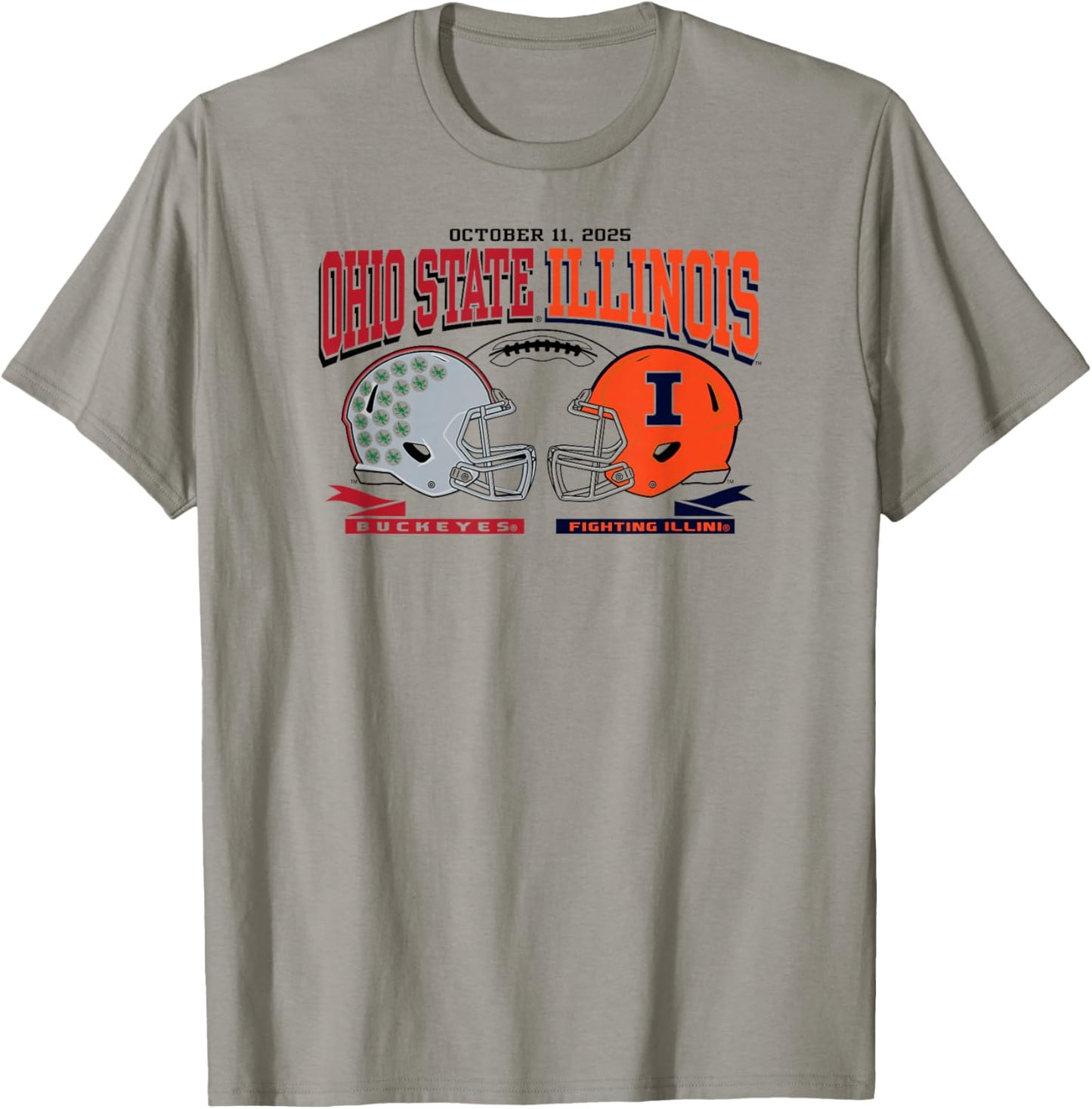 Ohio State Buckeyes vs Illinois Fighting Illini Gameday T-Shirt - T-Shirt | Sand