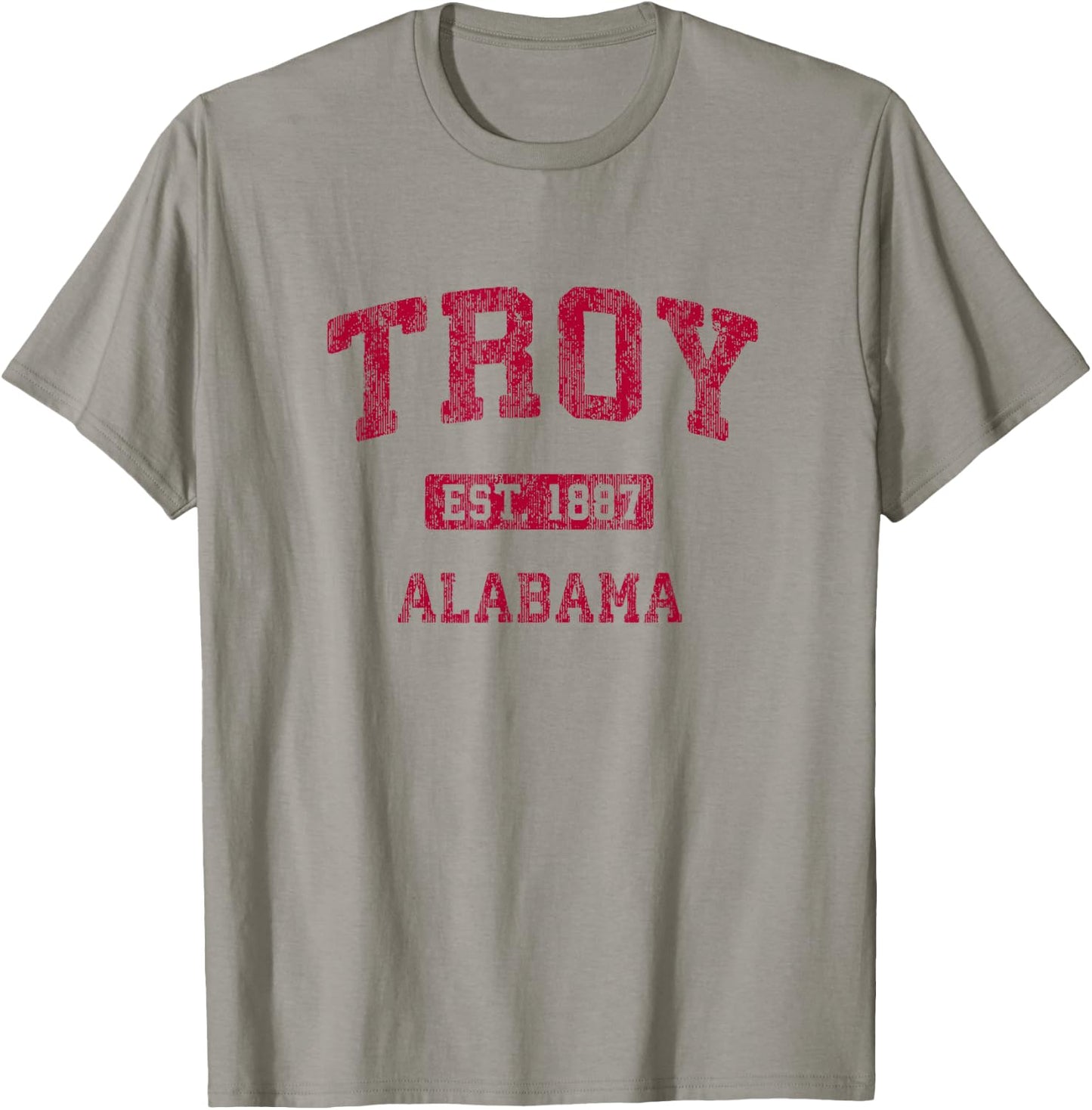 Troy Alabama AL Vintage Athletic Sports Design T-Shirt - T-Shirt | Sand