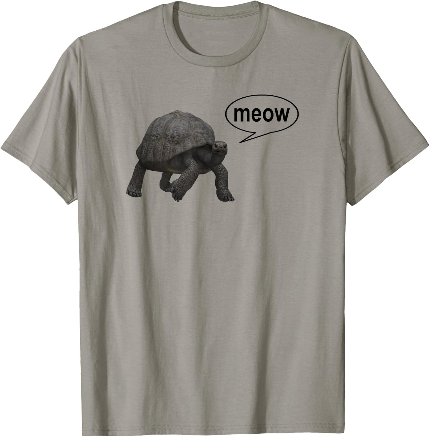 Turtle Tortoise Cat Meow Funny T-Shirt - T-Shirt | Sand