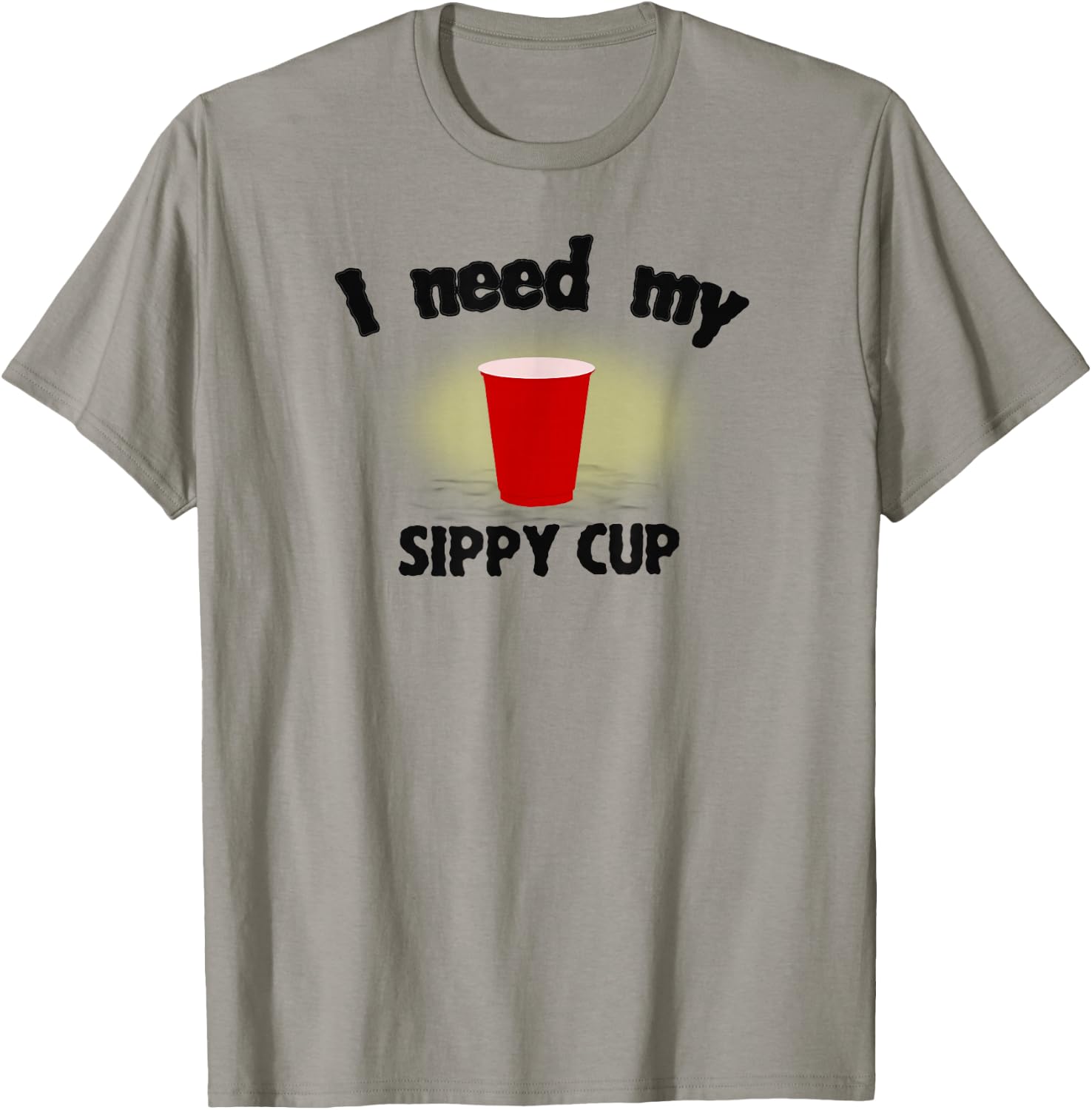 Alcohol Adult Beverage Red Drinking Cup Party T-Shirt - T-Shirt | Sand