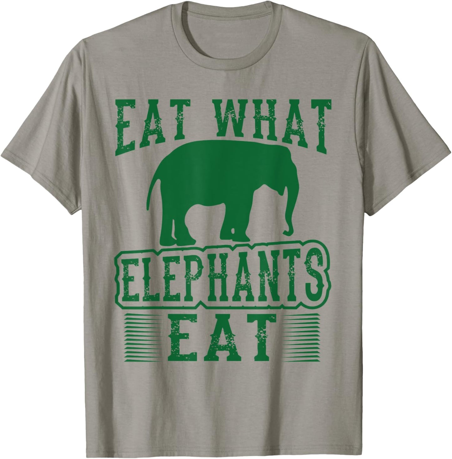 Eat What Elephants Eat Funny Vegan T-Shirt - T-Shirt | Sand