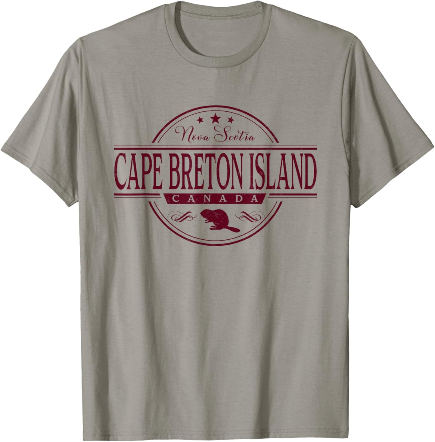 Cape Breton Island Nova Scotia Canada Label T-Shirt - T-Shirt | Sand