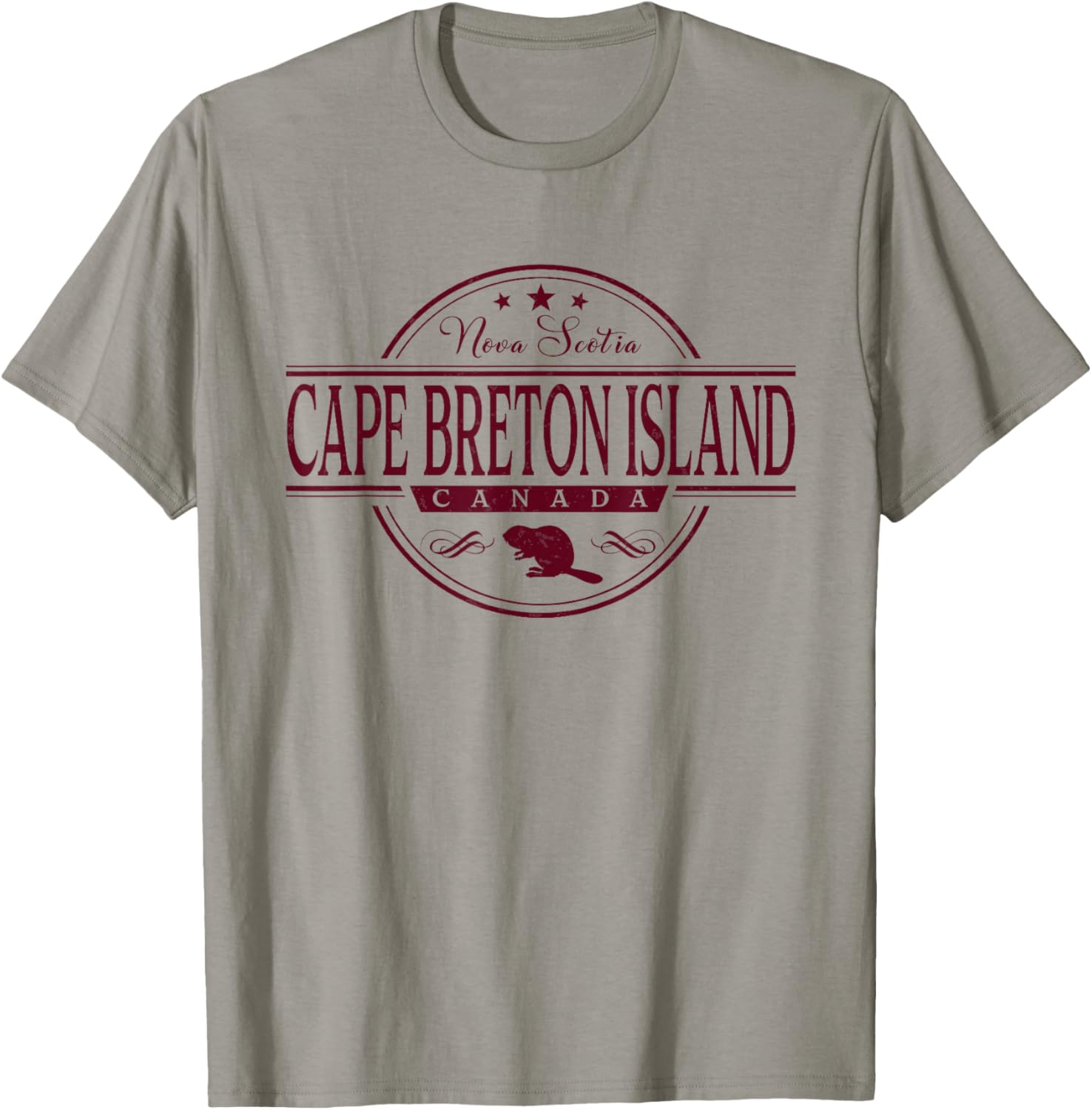 Cape Breton Island Nova Scotia Canada Label T-Shirt - T-Shirt | Sand