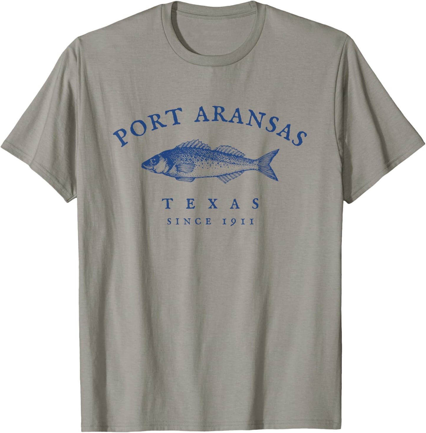 Retro Port Aransas Texas Fishing T-Shirt - T-Shirt | Sand