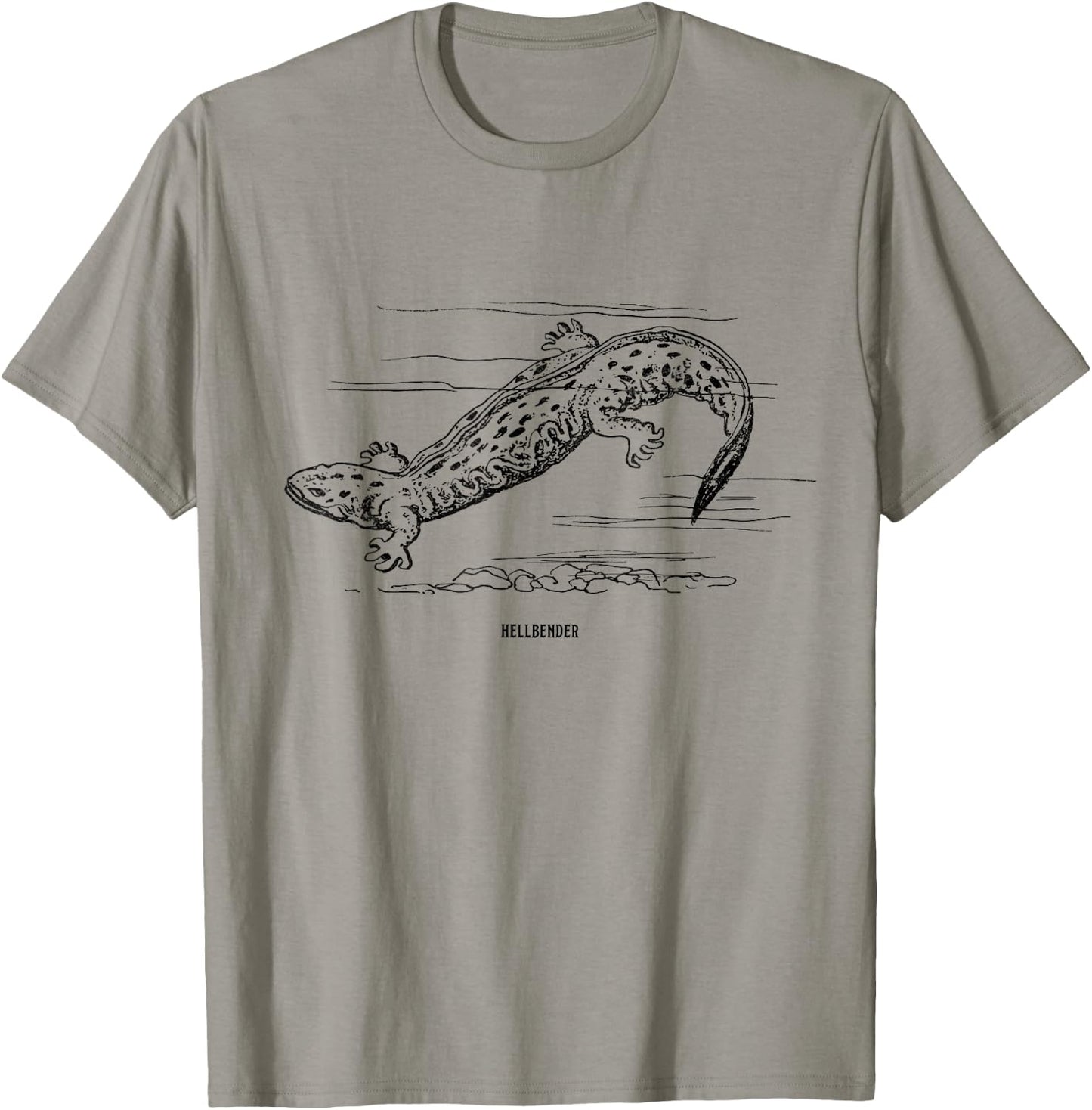 Cute Hellbender Shirt Love Herpetology Student Geek Gift T-Shirt - T-Shirt | Sand