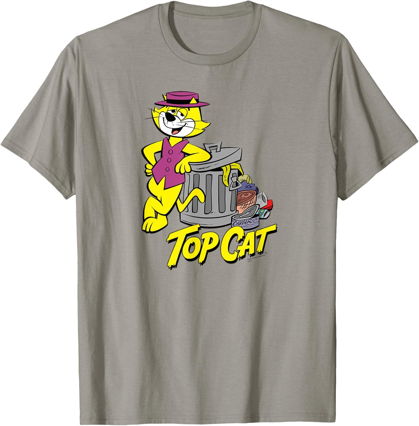 Top Cat Garbage Can T-Shirt - T-Shirt | Sand