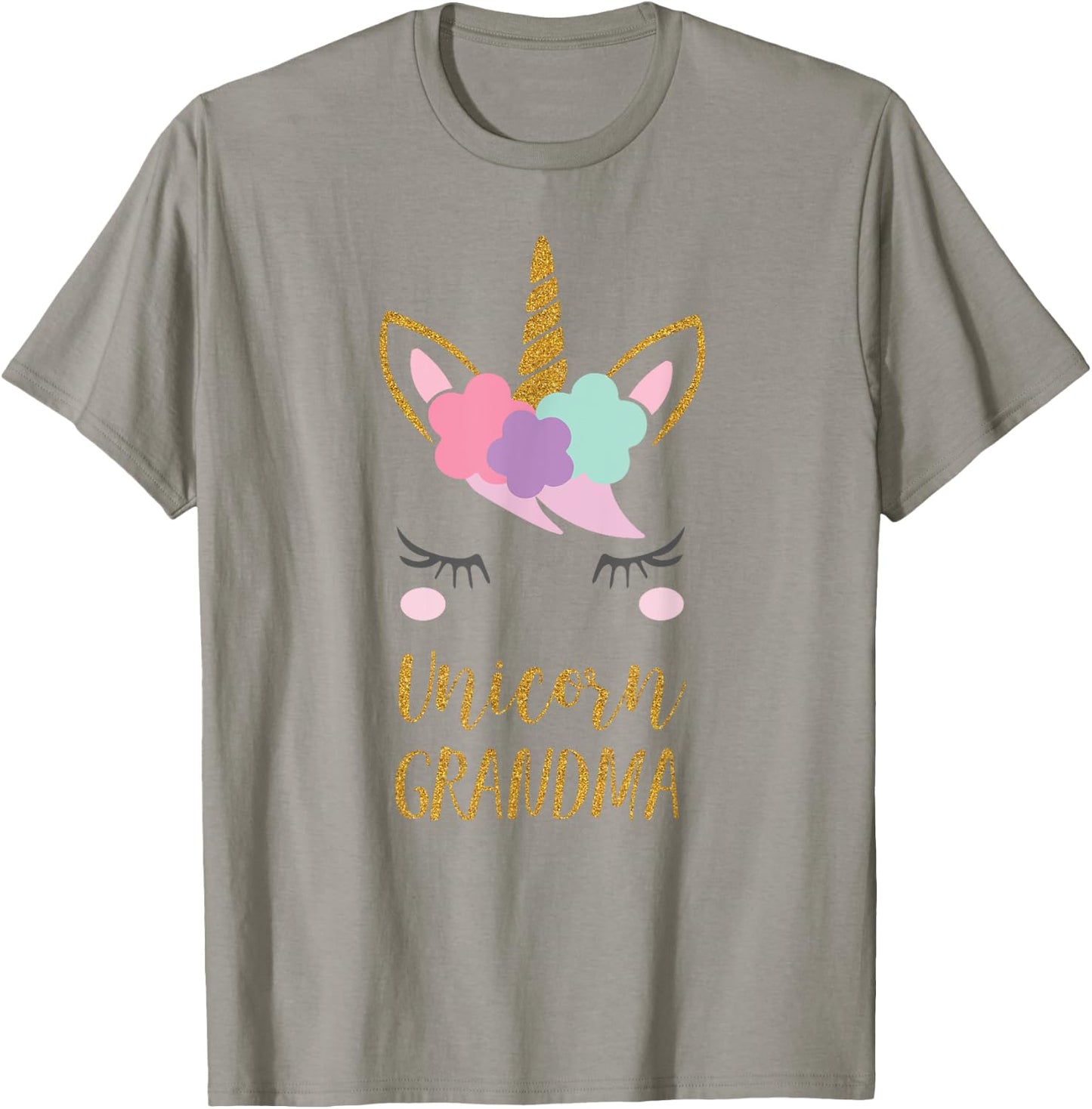 Grandma Unicorn Shirt, Cute Unicorn Grandma Gift T-Shirt - T-Shirt | Sand