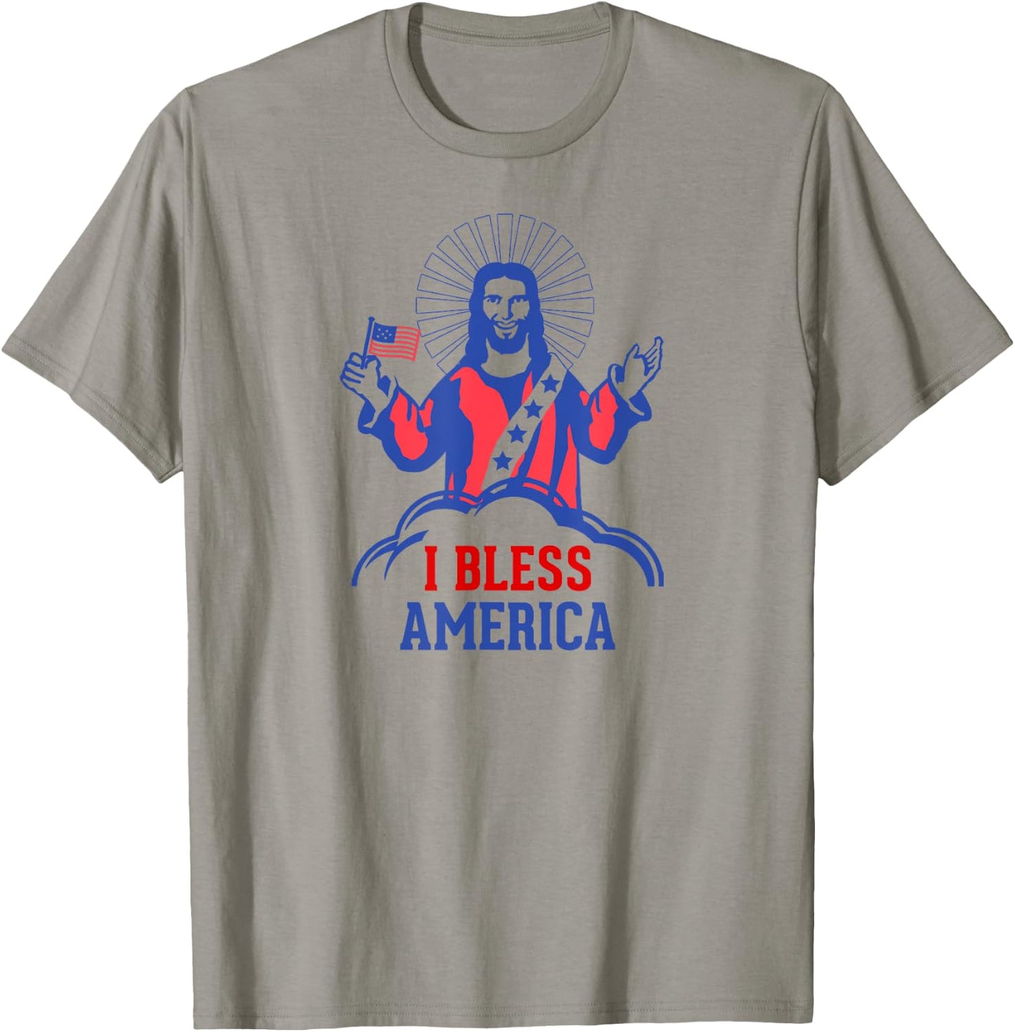 Jesus Loves the USA : God Bless America T-Shirt - T-Shirt | Sand