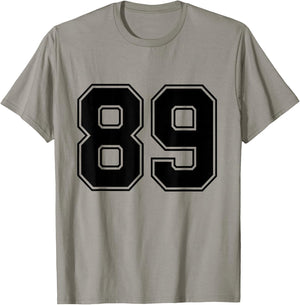 #89 Number 89 Sports. Jersey My Favorite Player #89 T-Shirt - T-Shirt | Sand