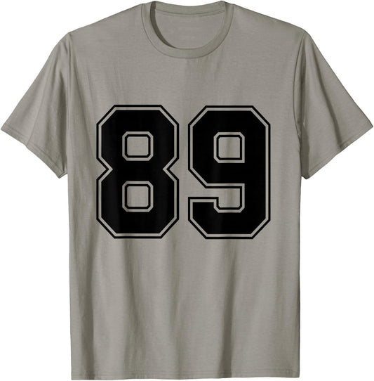 #89 Number 89 Sports. Jersey My Favorite Player #89 T-Shirt - T-Shirt | Sand