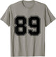 #89 Number 89 Sports. Jersey My Favorite Player #89 T-Shirt - T-Shirt | Sand