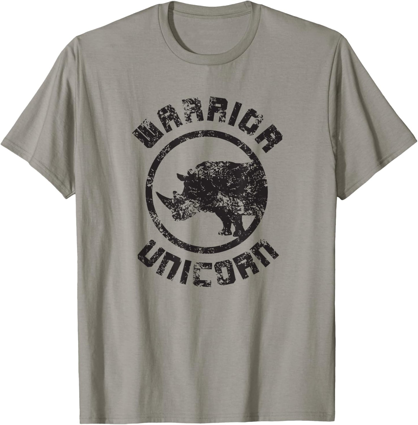 Warrior Unicorn Rhino Distressed T-Shirt - T-Shirt | Sand