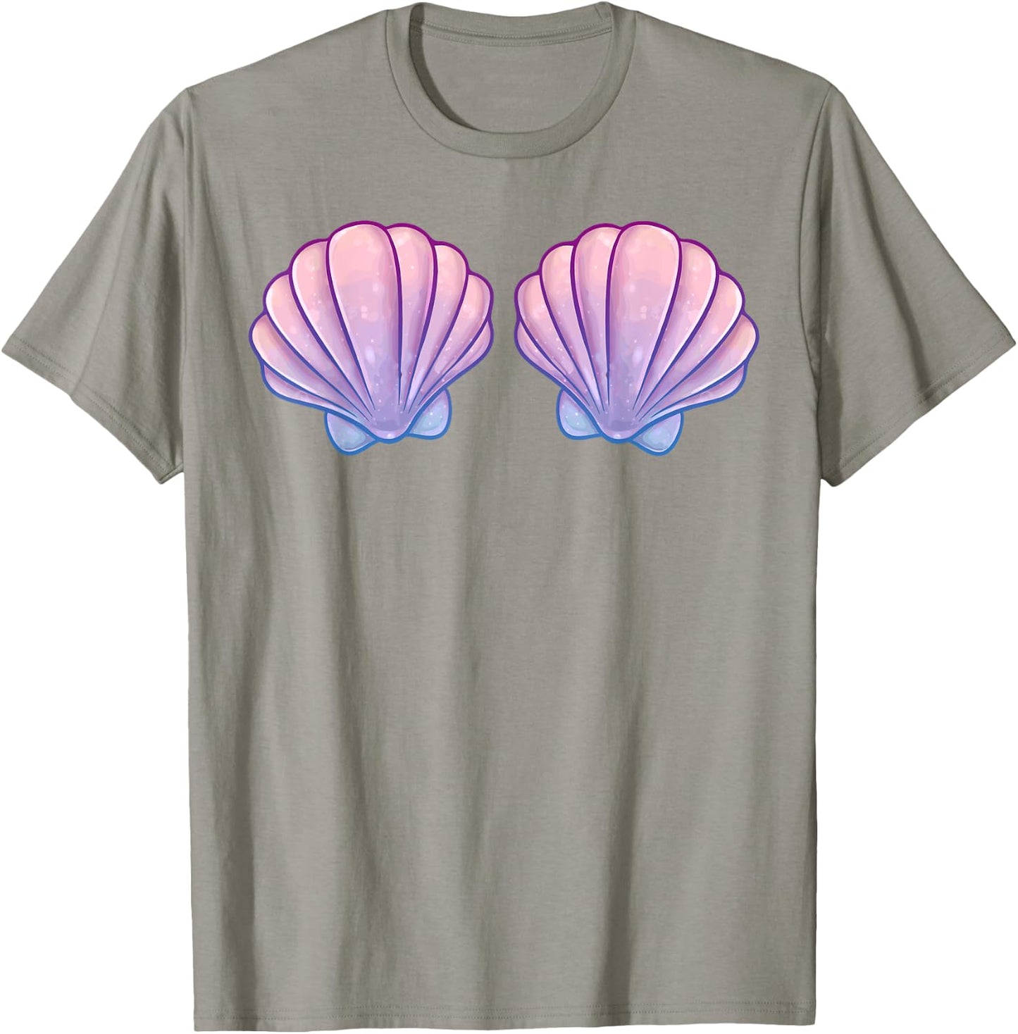 Mermaid Shell Bra Costume Girls Halloween Birthday T-Shirt - T-Shirt | Sand