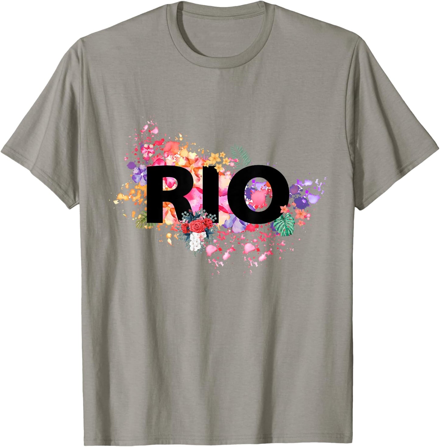 Rio De Janeiro Brazil Vacation with Tropical Hibiscus Flower T-Shirt - T-Shirt | Sand