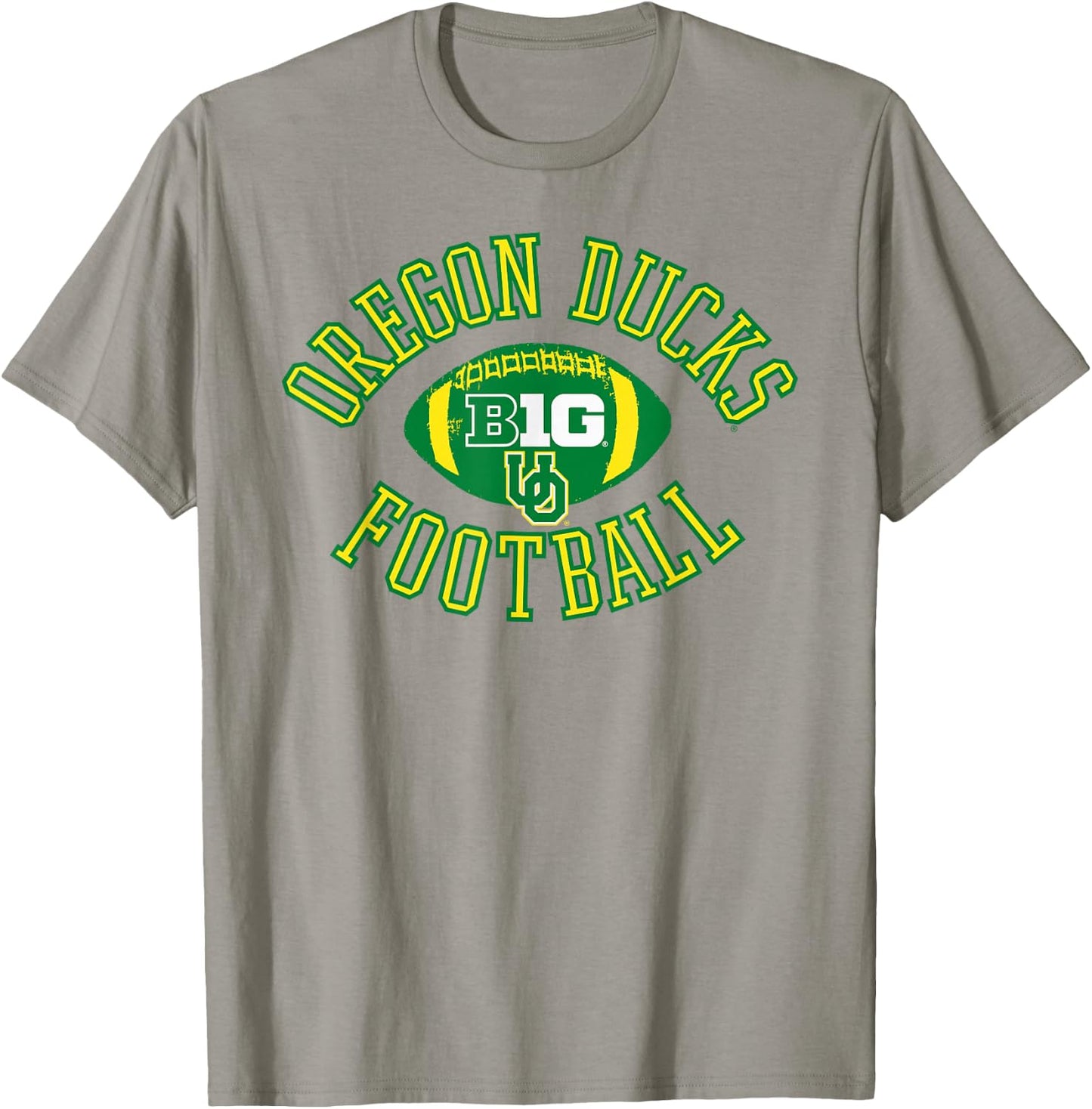 Oregon Ducks Big 10 Football Huddle Logo Officially Licensed T-Shirt - T-Shirt | Sand