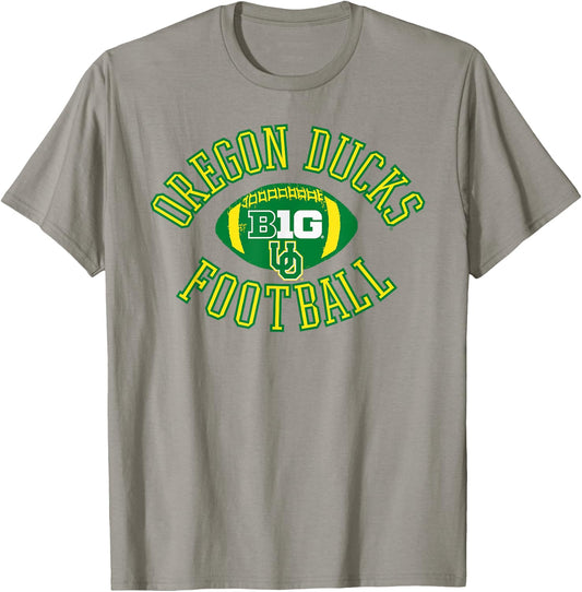 Oregon Ducks Big 10 Football Huddle Logo Officially Licensed T-Shirt - T-Shirt | Sand
