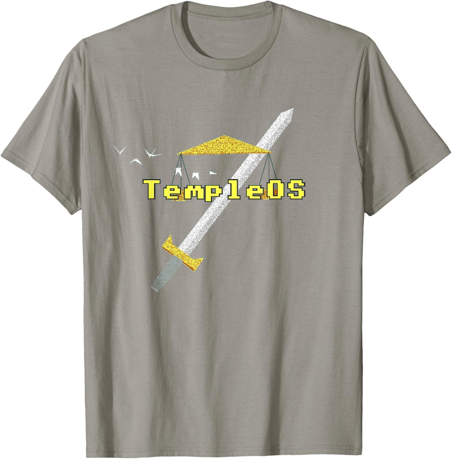 Temple OS - Terry A Davis Memorial T-Shirt - T-Shirt | Sand