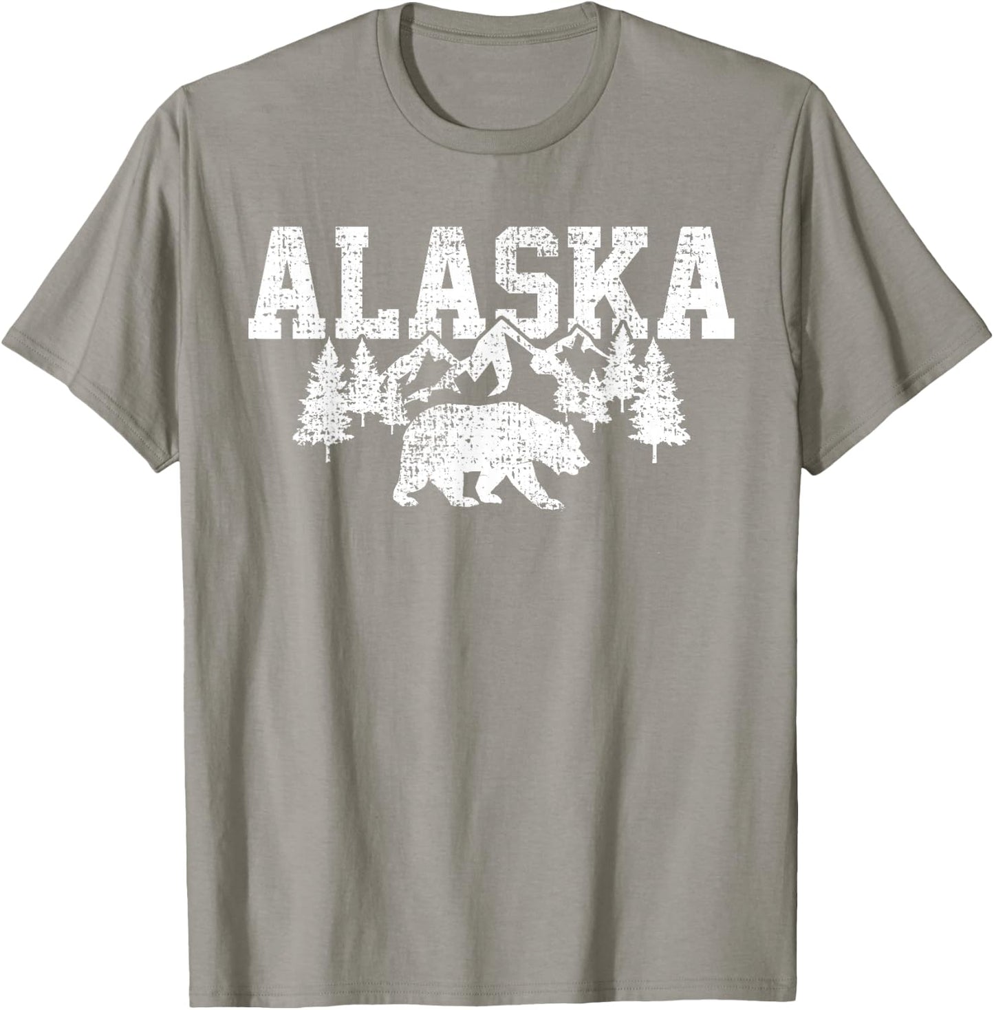 Alaska Mountains Forest Hunting USA T-Shirt - T-Shirt | Sand