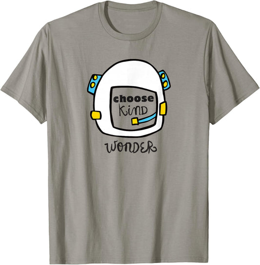 Wonder Choose Kind - Auggie Choose Kind Space Helmet T-Shirt - T-Shirt | Sand