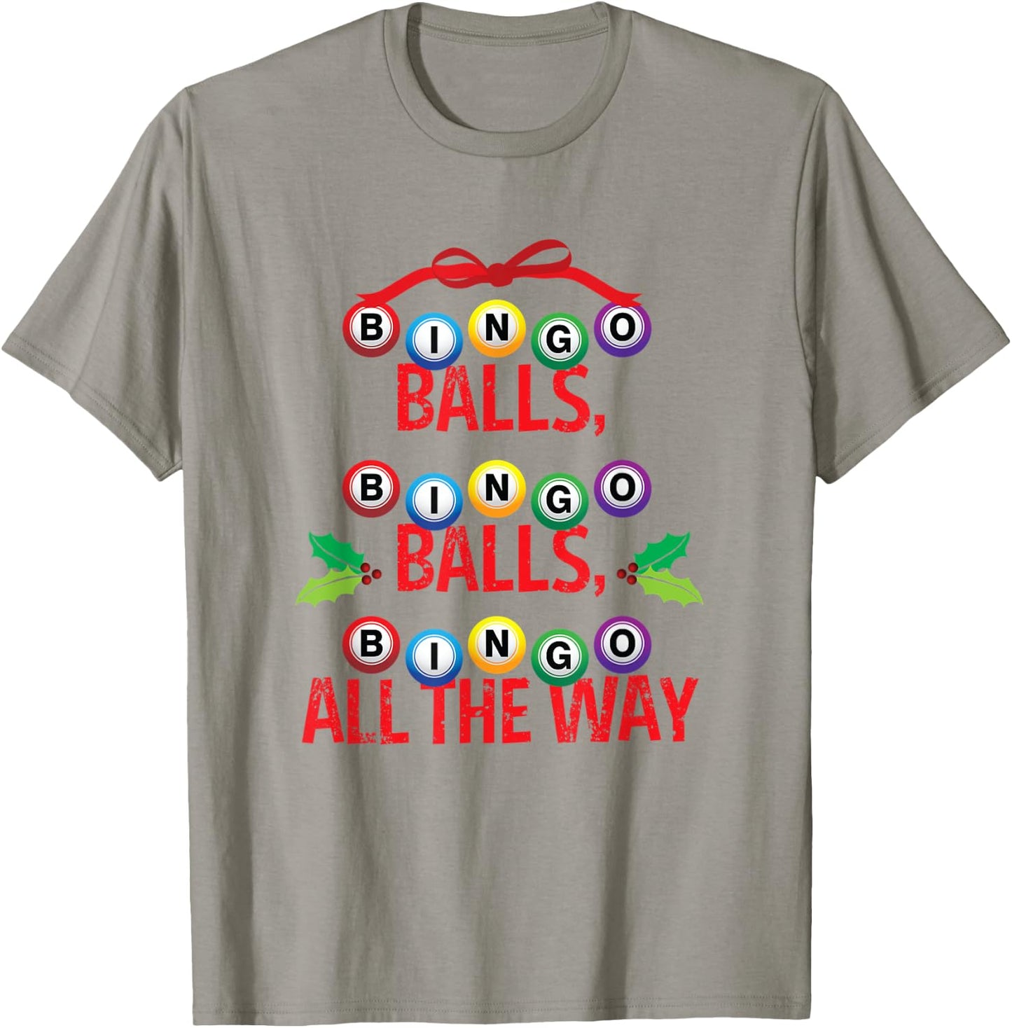 Funny Bingo Christmas Holiday Gift Apparel T-Shirt - T-Shirt | Sand