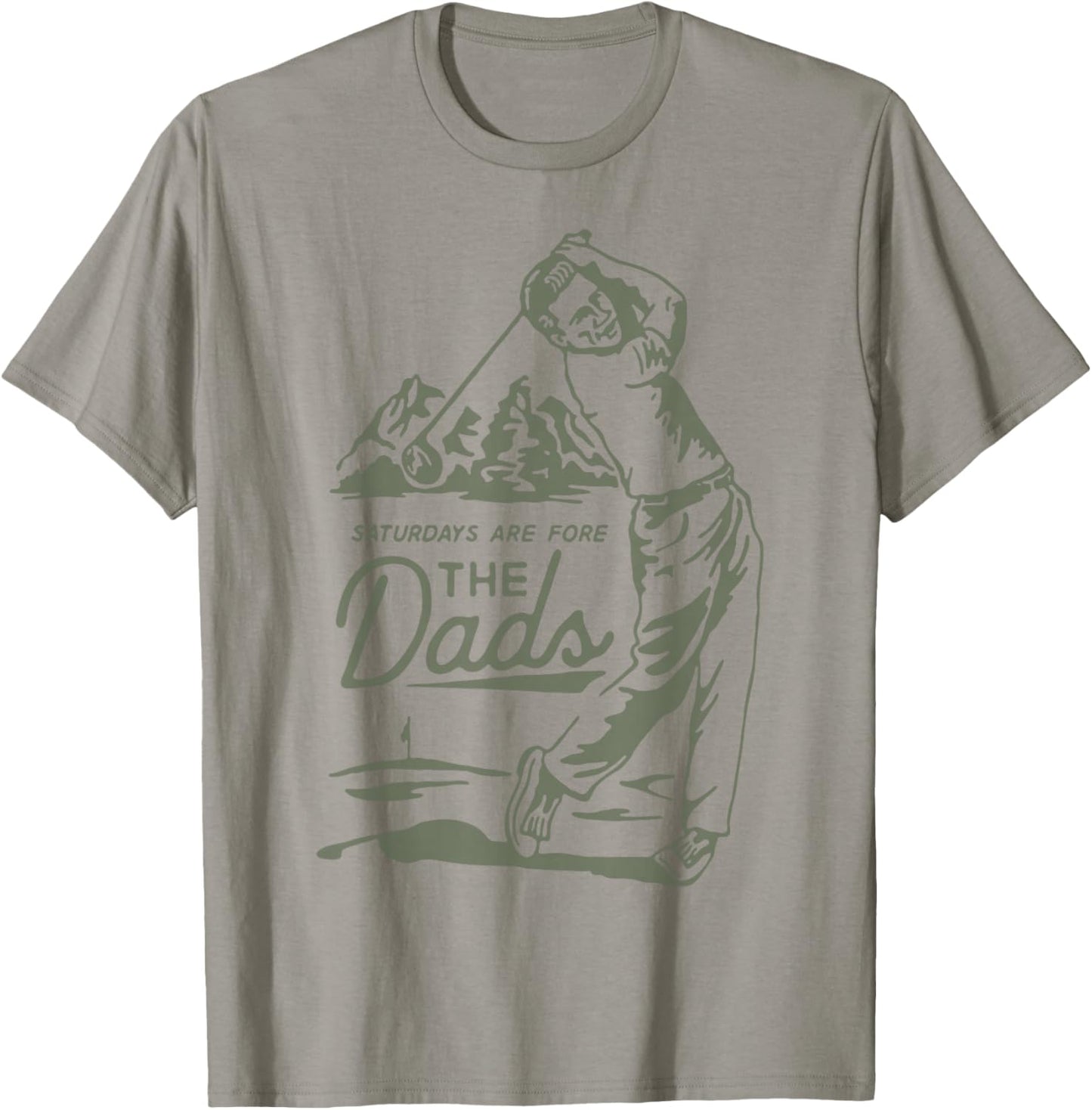 Saturdays are for The Dads Golfer Swing T-Shirt - T-Shirt | Sand