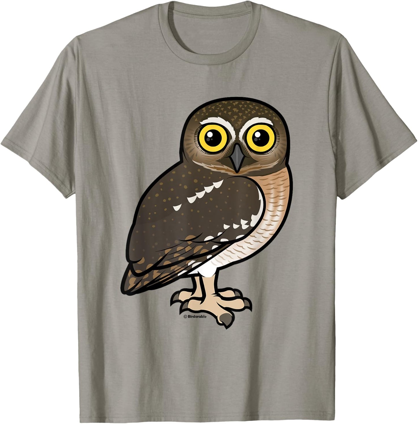 Cute Cartoon Elf Owl Birdorable Illustrated Bird T-Shirt - T-Shirt | Sand