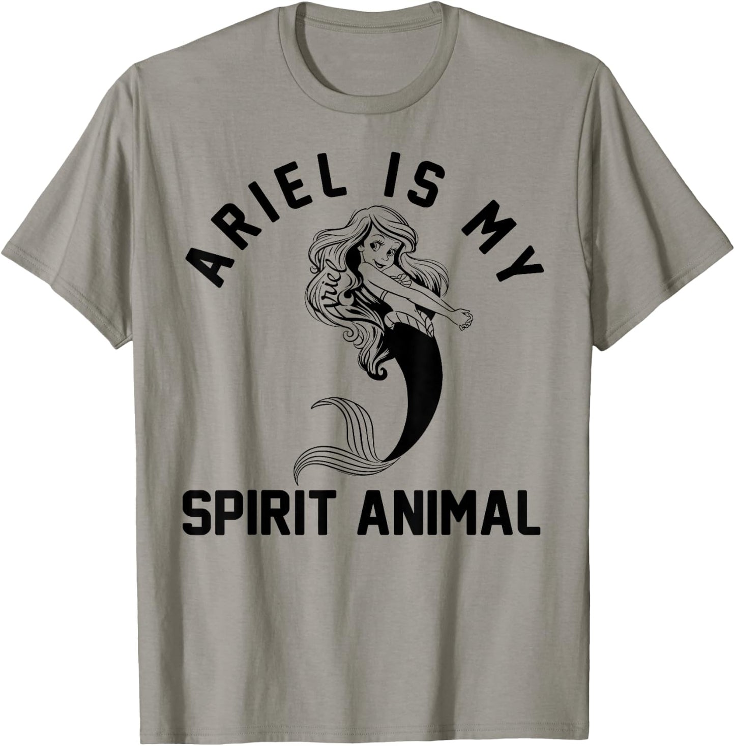 Disney The Little Mermaid Ariel Is My Spirit Animal Logo T-Shirt - T-Shirt | Sand