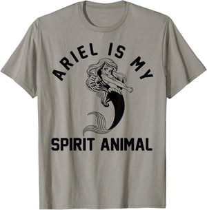 Disney The Little Mermaid Ariel Is My Spirit Animal Logo T-Shirt - T-Shirt | Sand