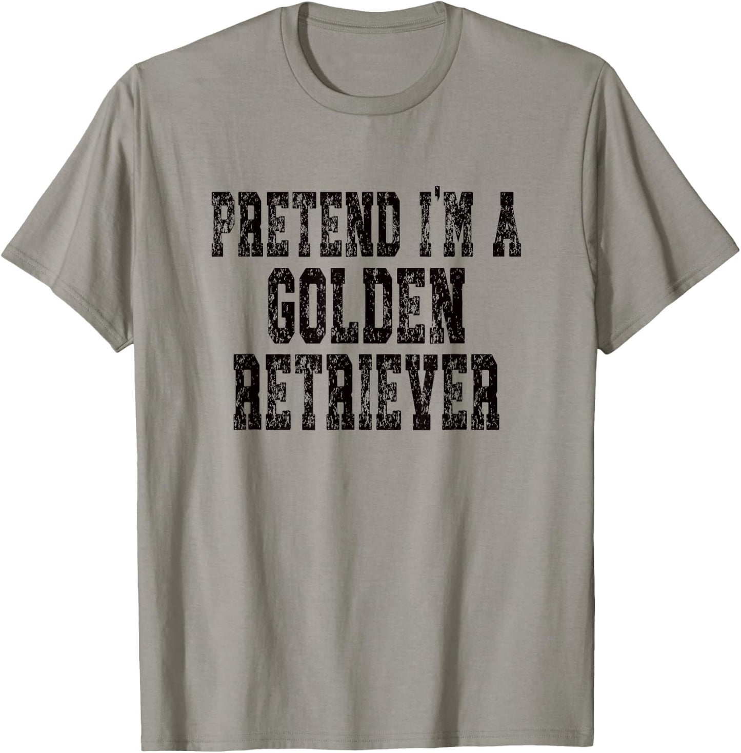 Pretend I'm A Golden Retriever Dog - Lazy Halloween Costume T-Shirt - T-Shirt | Sand