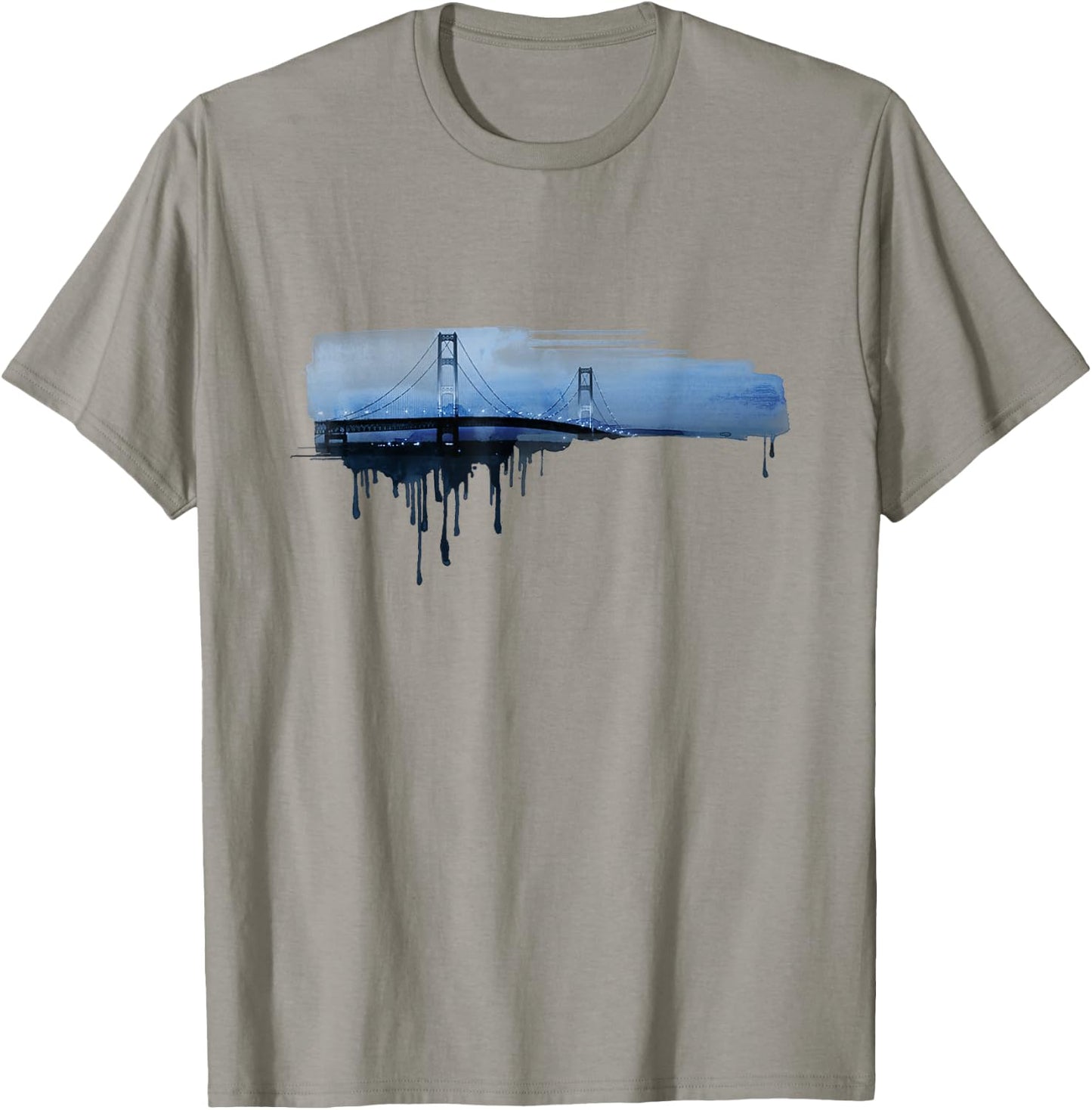 Mackinac Bridge Michigan Relaxed Fit T-Shirt - T-Shirt | Sand