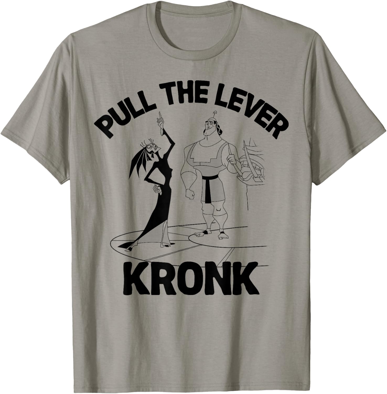 Disney Emperors New Groove Yzma Pull The Lever Kronk T-Shirt - T-Shirt | Sand