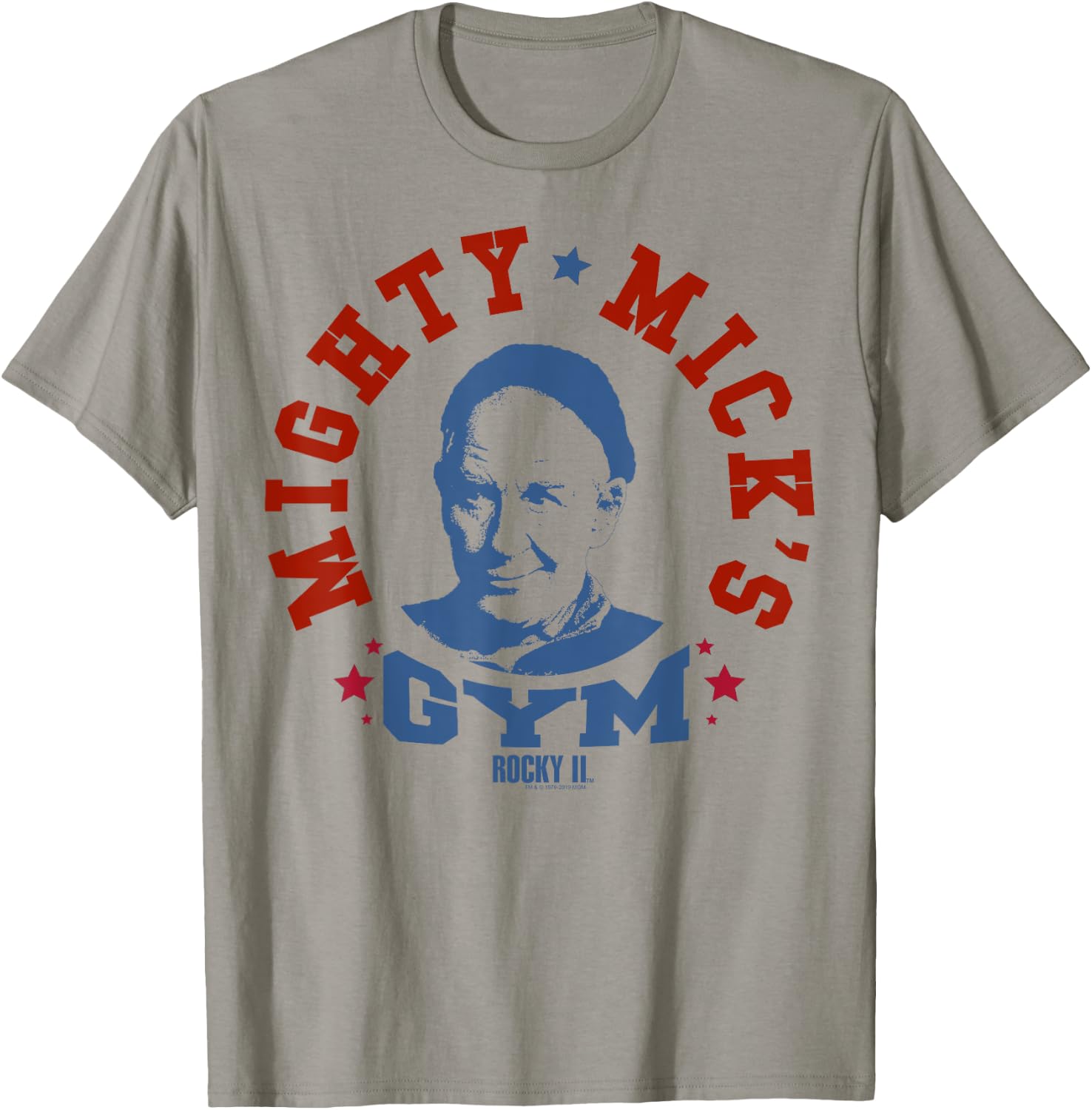 Rocky Mighty Mick's Gym Blue Hue Portrait Logo T-Shirt - T-Shirt | Sand