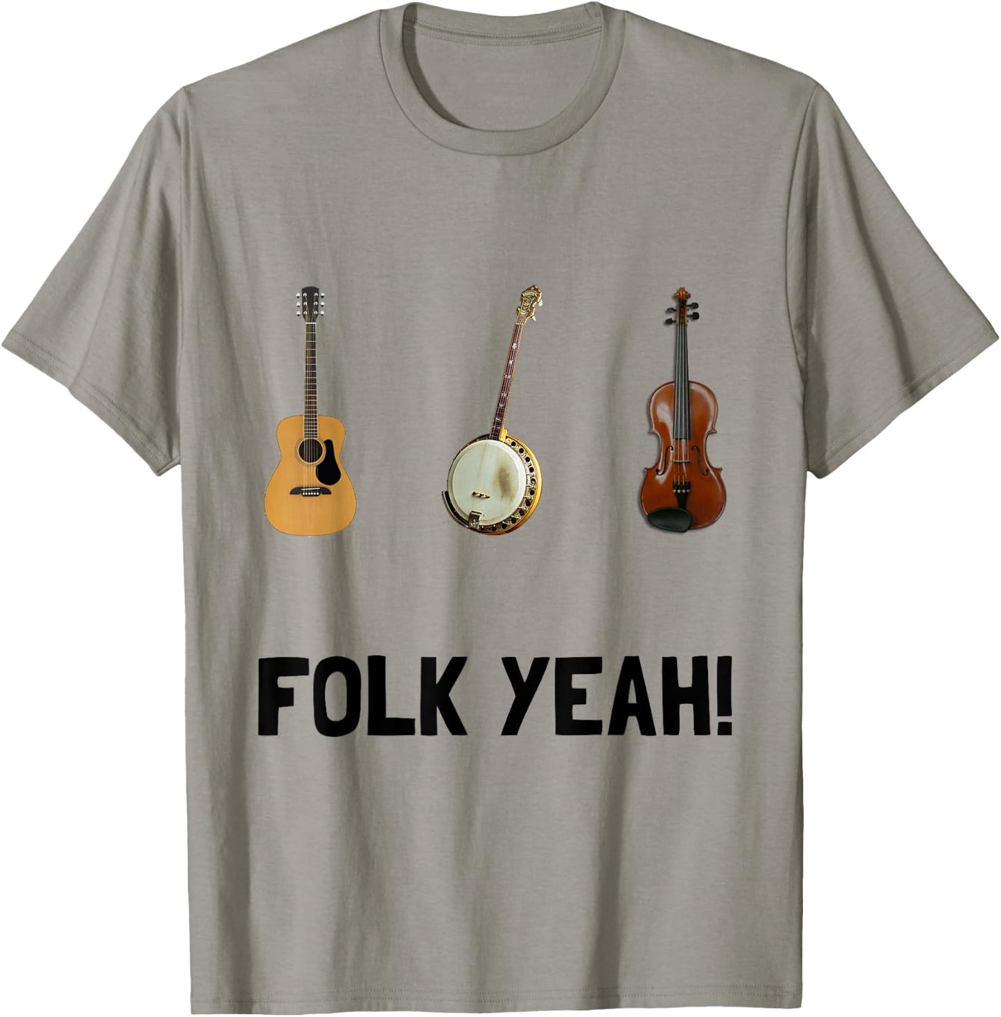 Folk Yeah Folk Music Fan Funny T-Shirt - T-Shirt | Sand