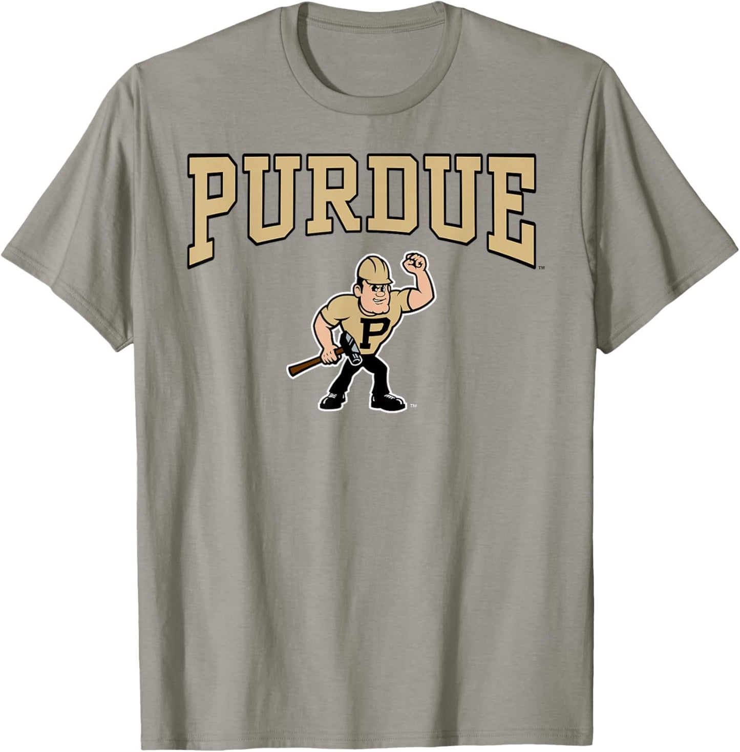 Purdue Boilermakers Arch Logo Officially Licensed T-Shirt - T-Shirt | Sand