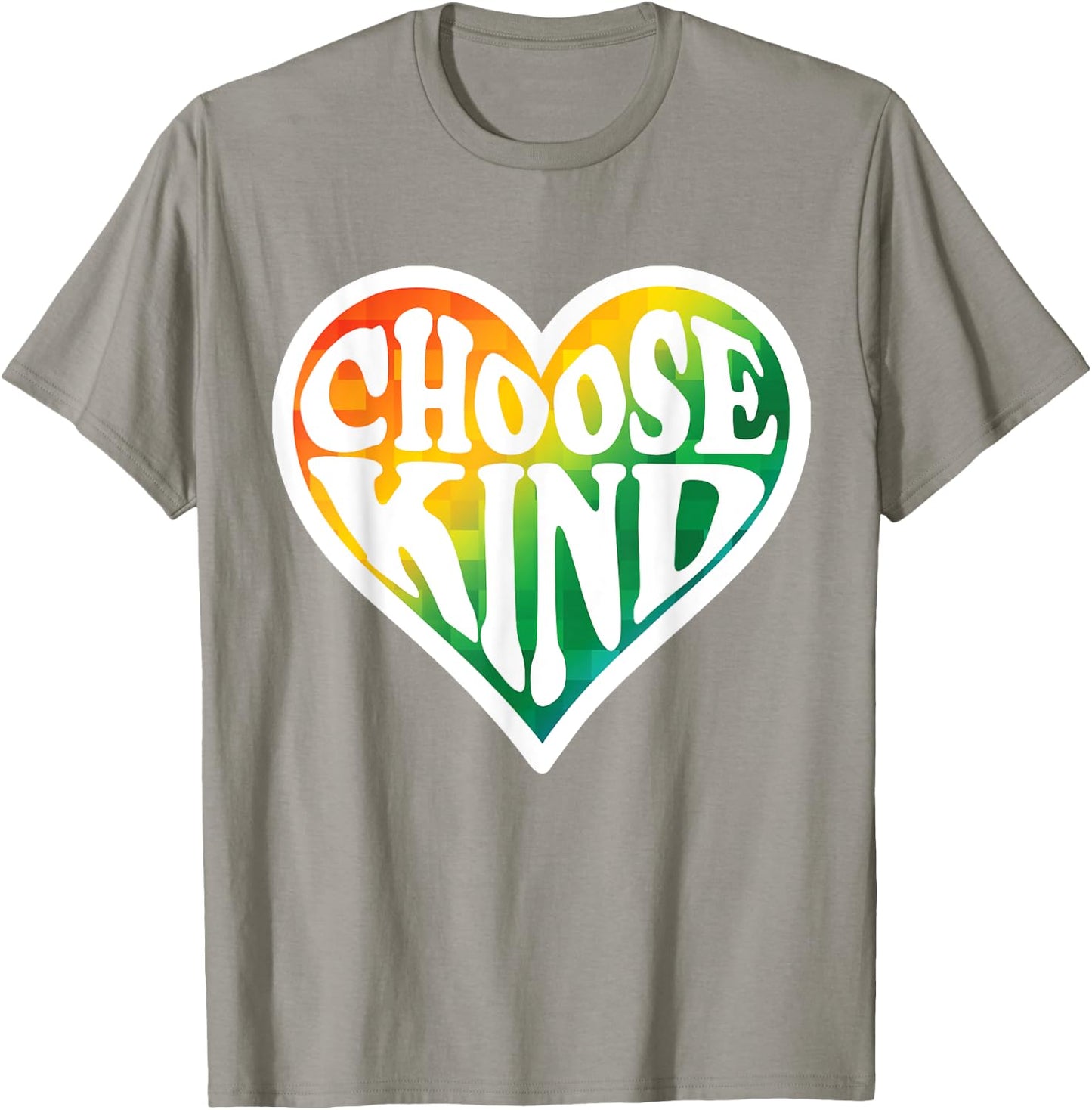Rainbow Heart Teacher Choose Kind Gifts Women Kids T-Shirt - T-Shirt | Sand