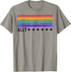 Retro LGBTQ Ally Pride Month Rainbow Stars LGBT Flag T-Shirt - T-Shirt | Sand