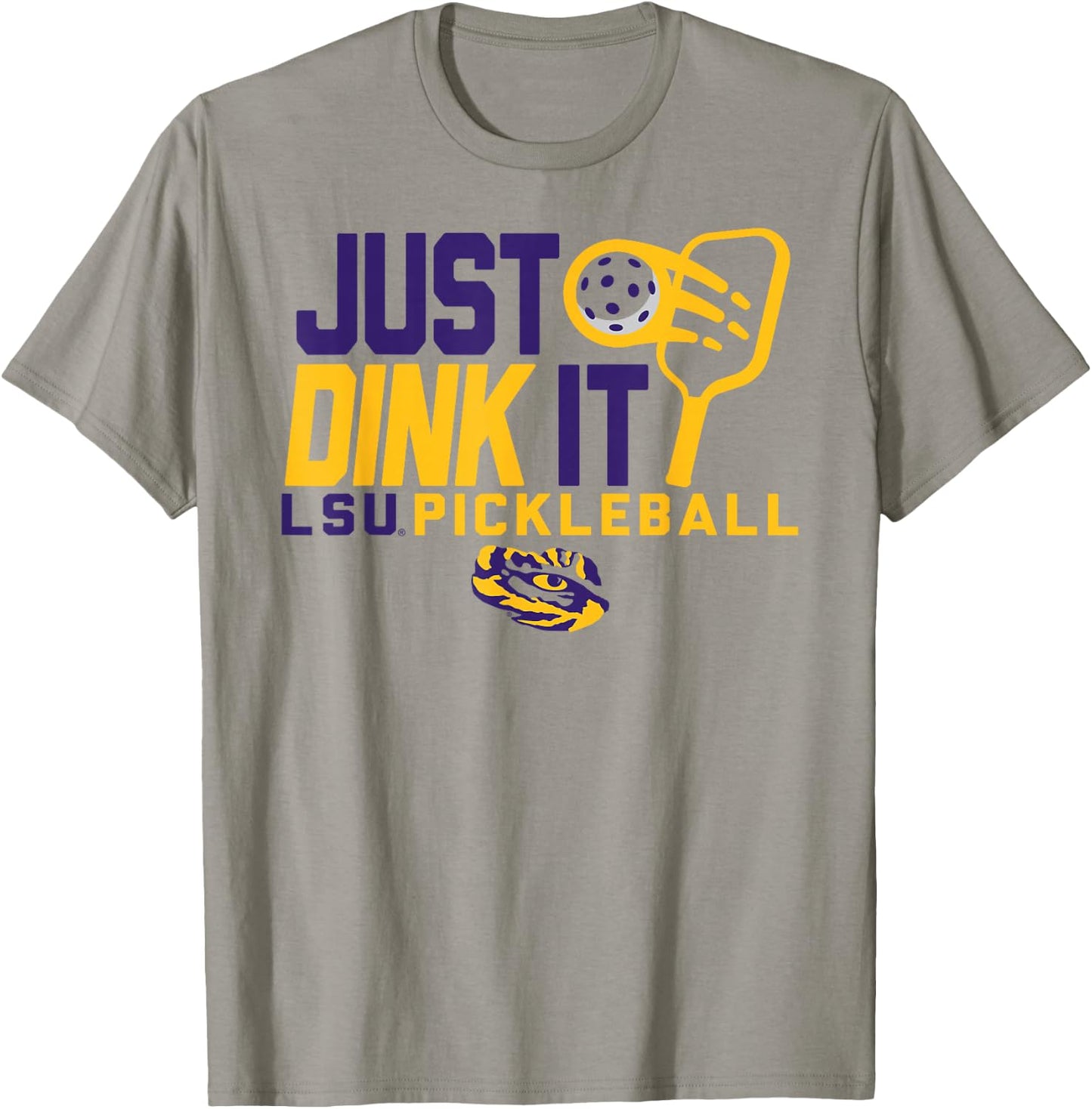 LSU Tigers Pickleball Dink White Officially Licensed T-Shirt - T-Shirt | Sand