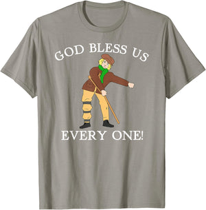 Floss Dance Christmas Carol Tiny Tim God Bless Us Everyone T-Shirt - T-Shirt | Sand